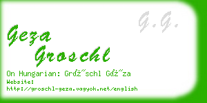 geza groschl business card